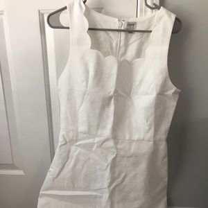 J. Crew Scalloped White Dress- Size 8